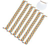 BENECREAT 6 Pairs Sun String Visor Cord, Curly Elastic Shoe Lace for Foam Sun Hat Sports Shoes, 5.3~5.7inch Long