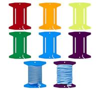 BENECREAT 6 Pcs Acrylic Binding Holder, 6 Colors Quilt Binding Tool, Floss Bobbin, Thread Winding Boards for Organizing Binding Cross-Stitch