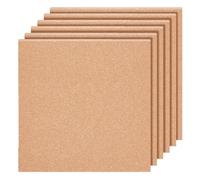 BENECREAT 6 PCS Cork Sheet, 30x30cm Square Cork Board for Bulletin Boards, Wall Decorations and DIY Crafts, 4mm Thick Sand Brown Coasters
