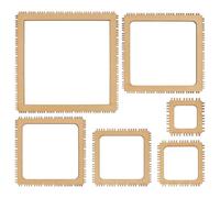 BENECREAT 6 Sizes Poplar Wood Weaving Loom Kit, Square DIY Weaving Loom DIY Weaving Art Tapestry Loom for Hanging Decor Woven Tapestry Knitted Crafts Making, 4.5mm Thick