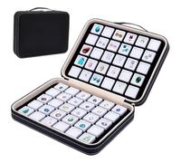 BENECREAT 60 Pcs Gemstone Display Box, Diamond Storage Case, Jewelry Organizer with PU Leather & Plastic, Sponge Protection for Gem Collection (White)
