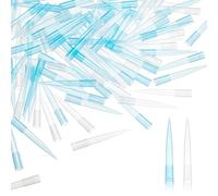 BENECREAT 600pcs 1000 uL Pipette Tips, 2 Colors Sterile Bulk Pipette Tips, 1 ml Dropper Accessories for Most Popular Pipettes, Laboratory Work, Industrial Applications, White and Blue
