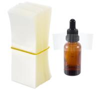 BENECREAT 600Pcs Heat Shrink Wrap Bands, 8x3cm/3.1x1.2 Inch Clear Heat Shrink Bottle Seals for Essential Oil Bottle, Lip Balm Tube, Glass Dropper Spray Bottle