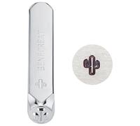 BENECREAT 6mm 1/4" Cactus Metal Design Stamps Punch Stamping Tool - Electroplated Hard Carbon Steel Tools to Stamp Punch Metal, Jewelry, Wood