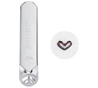 BENECREAT 6mm 1/4" Heart Design Stamps, Metal Punch Stamp Stamping Tool - Electroplated Hard Carbon Steel Tools to Stamp/Punch Metal, Jewelry, Wood