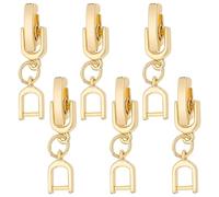 BENECREAT 6Pcs 18K Real Gold Plated Brass Gold Fold Over Clasp, Foldover Extension Clasp Watch Band Clasps for Bracelet Necklace Craft Jewelry Making