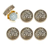 BENECREAT 6Pcs Alloy Antique Cufflinks,18.5mm/0.73 inch Vintage Button Covers,Silver or Golden Mens Cufflinks Set for Wedding, Diameter 0.73 inch Thickness 0.3 inch, Metal, no gemstone