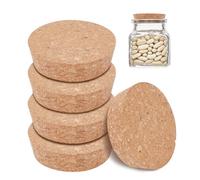 BENECREAT 6pcs Cork Bottle Stoppers, Tapered Cork Plug Wine Bottle Cork Stoppers, Replacement Corks for Wines, Decorative Bottles, Jars, Arts, DIY Crafts, 7.7cm in Diameter