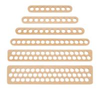 BENECREAT 6Pcs Tablet Weaving Separator, 6 Sizes 128 Holes Wood Embroidery Floss Bobbin Board Rectangle Weaving Tool for Loom Weaving Supplies Tablet Weaving Loom Weaving Supplies