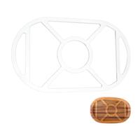 BENECREAT 7 Pocket Valet Tray Router Template, Oval Acrylic Woodworking Router Inlay Template with Film for Creating Unique Inlays in Signs, Craft Projects, 37.7x22.5cm, 6.5mm Thick