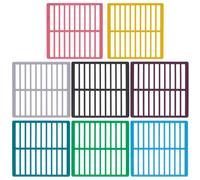 BENECREAT 8 Colors Square Diamond Art Ruler, Acrylic Diamond Dot Drill Alignment Tool, 10x10cm/ 4x4inch Double-Row Diamond Painting Rulers for DIY Projects, Full Drill or Partial 3D Design