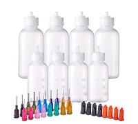 BENECREAT 8 PACK 30ml 50ml Multi Purpose DIY Precision Tip Applicator Bottles Set, Ultra Fine Needle Tip Glue Applicator Squeeze Bottles for DIY Quilling Crafts, Acrylic Paint Artwork Hobbies
