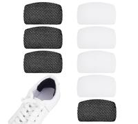 BENECREAT 8 Pairs 2 Colors Paar Fersenpolster Sneaker, Polyester Self-Adhesive Heel Cushion for Preventing Heel Slip and Blister (60x100x3mm/2.4x3.9x0.1 Inch)