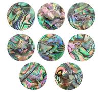 BENECREAT 8 Pcs Natural Abalone Shell Flat Round Bead, 19.5mm Paua Shell Cabochons, Abalone Shell Charms for Jewelry Making Bead, Bracelets Decor, 1.6mm Thick