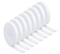 BENECREAT 8 Rolls White Self-adhesive Felt Tape, 250x1.5cm/98.4 x 9/16 Inch Felt Strips with Adhesive Backing for Protecting Furniture and DIY Adhesive(5mm/0.2 Inch Thick)