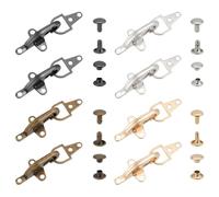 BENECREAT 8 Sets 4 Colors Alloy Clothing Accessories Coat Buckles, Shirts Dresses Shawl Lobster Clasp Clips with Rivet Cardigan Collar Clips for Coat Down Jacket Sewing Accessories