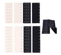 BENECREAT 8 Style Corset Bra Extender Hook 3 Rows 7/9 Hooks Black & Navajo Faja Extender White Women's Longline Corset Bra Extender for Bustiers Shapewear Waist Trainer