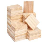 BENECREAT 80 Pcs Unfinished Wood Blocks, 38×50×6mm/1.5×2×0.24inch Rectangle Wood Boards, Natural Pine Planks for DIY Projects, Engraving, Painting Supplies