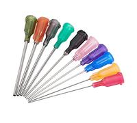 BENECREAT 80PCS 10 Different Gauge Blunt Tip Syringe Needles Dispensing Needles 55.5x7.5mm with Plastic Cotainer for Refilling E-Liquid Ink, Syringes and Rhinestones Crafts