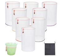 BENECREAT 8Pcs 5 Gallon Nylon Mesh Filter Bags, 25~220 Micron All Mesh Strainer Bags with Filter Sheet for Hydroponics Gardening and Industrial Liquid Filtration Applications