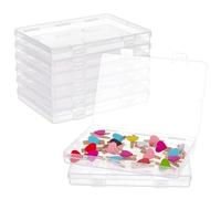 BENECREAT 8Pcs Cards Storage Box, PP Photo Organize Case with Double Buckle, Picture Storage Container for Cards, Beads and Craft Supplies, 16x11.1x1.7cm