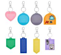 BENECREAT 8Sets Acrylic Pin Display Keychain, Acrylic Brooch Display Trays with Brass Jump Rings & Alloy Clasps for DIY Brooch Badge Holder and Enamel Pin Organizer, Bookmark Style