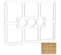 BENECREAT 9 Pocket Acrylic Valet Tray Router Templates, 295x390x6.5mm Rectangle Acrylic Router Jig, Clear Router Inlay Template for Wood Craft Tools Tracing Guide