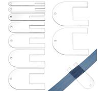 BENECREAT 9 Sizes Quick Pleater, 1/2~4 Inch Acrylic Sewing Tools, Quick Pleater Set Fabric Pleating Tool for Quilting, Apparel Sewing, Beginner or Experienced Tailor, 3mm Thick