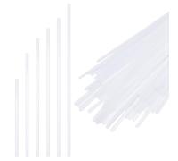 BENECREAT 90Pcs 6 Styles 15~30cm Plastic Boning Roll, 6mm PP Corset Strips White Webbing Boning for Bridal Wedding Dress, Lingerie Bra Sewing Accessories