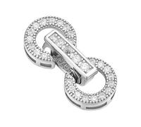 BENECREAT 925 Sterling Silver Fold Over Clasps, Necklace Enhancer Hinged Clasp, Connector Clasp for Pearl Gemstone DIY Necklace Bracelet Jewelry Making 14.5x7mm/0.57x0.28 inch