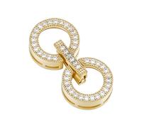 BENECREAT 925 Sterling Silver Fold Over Clasps, Necklace Enhancer Hinged Clasp, Golden Connector Clasp for Pearl Gemstone DIY Necklace Bracelet Jewelry Making 25x12.5mm/0.98x0.49 inch