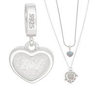 BENECREAT 925 Sterling Silver Open Bezel Blank Heart, Silver Heart Pendant Blank Bezel Cup for DIY Necklace Jewelry Making, Fit 8×8.5×2mm/0.32×0.34×0.08 Inch Gemstone