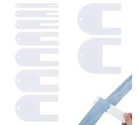 BENECREAT 9Sizes Quick Pleater, Acrylic Sewing Tools 1/2~4inch Quick Pleater Set, Fabric Pleating Tool for Quilting, Apparel Sewing, Beginner or Experienced Tailor, 3mm Thick