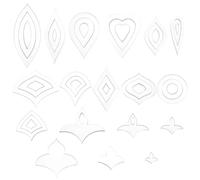 BENECREAT Acrylic Mandala Stencils Set, 14Pcs 14 Styles Clear Acrylic Geometric Template Kit, Dot Drawing Tools for Mandala Patterns, Art Craft and DIY Projects