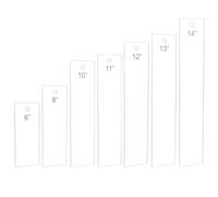 BENECREAT Acrylic Quilting Rulers, 7PCS Rectangle Ribbon Tail Measuring Tool, 6-14 Inch (15.3-35.6cm) Acrylic Material, Wide Applications, For Marking, Clear