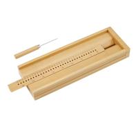 BENECREAT Bamboo Book Binding Tools, Book Binding Cradle with an Awl Bookbinding Punching Cradle with Piercing Guide 5mm Hole Spacing for DIY Crafts, Notebook, Journals, Planners