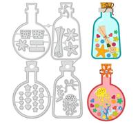 BENECREAT Bottle Die Cuts for Card Making, Wishing Bottle Metal Embossing Stencils, Die Cuts Cutting Dies, Metal Stencils for DIY Scrapbooking, Album Photo, Greeting Card
