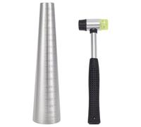 BENECREAT Bracelet Mandrel Sizer Set, Iron Hammer & Round Bracelet Mandrel | Adjustable Jewelry Making Tool, Clear Markings, Sturdy & Durable, Preventing Scratches on Metal, For DIY Jewelry Makers