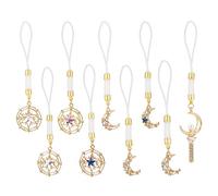 BENECREAT Cute Phone Charm Accessories, Fruit Lollipop Butterfly Milk Tea Bear Colorful Resin Phone Charm Strap, Alloy, Rhinestone, No Gemstone