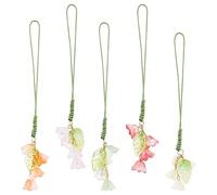 BENECREAT Cute Phone Charm Accessories, Fruit Lollipop Butterfly Milk Tea Bear Colorful Resin Phone Charm Strap, about 120~125mm long, No Gemstone