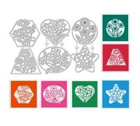 BENECREAT Flower Frame Die Cuts for Card Making, Tracery Metal Embossing Stencils, Border Frame Die Cuts Cutting Dies, Metal Stencils for DIY Scrapbooking, Album Photo, Greeting Card