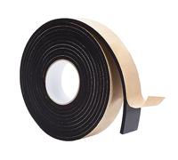 BENECREAT Foam Insulation Tape 5m(L) x 40mm(W) x 6mm(T) Black Strong Self Adhesive EVA Foam Tape Weather Stripping with High Density Closed for Doors, Sound Proof