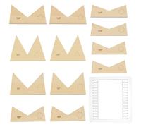 BENECREAT Glass 3D Foam Angle Wedge Tool, Glass Layout Frame with 12PCS Wood Sheet Tool for Soldering Glass Together at Different Angles