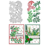 BENECREAT Holly Leaves Cutting Dies, Christmas Carbon Steel Embossing Tool Die Cuts Metal Templates for DIY Scrapbooking, Photo Album, Decorative Embossing