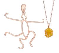 BENECREAT Medium 925 Sterling Silver 5 Claws Prong Pendant, Blank Handmade Twist Pendant for Nuggets Pendant DIY Necklace Jewelry Finding, 31x33x1mm, Rose Gold