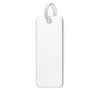 BENECREAT Real 925 Sterling Silver Blank Rectangle Charms, 16.5×6.5mm/0.65×0.26 Inch Stamping Tags Engravable Charm, Blank Tag Pendants for Parties Hallowmas DIY Craft Bracelet Necklace Making