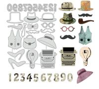 BENECREAT Retro Hat Metal Cutting Dies, Clothes Carbon Steel Template Embossing Stencils for Paper Card Making Decoration DIY Scrapbooking Album Craft Home Decor