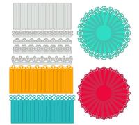 BENECREAT Rosette Metal Die Cuts, Flower Lace Cutting Dies Card Borders Carbon Steel Embossing Metal Templates for DIY Crafts Scrapbooking, Photo Album, Card Embossing