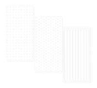 BENECREAT Sashiko Acrylic Stencils Set of 3, 7.9x4 Inch (20 x 10.2 cm) Acrylic Dotted and Line Embroidery Tool for Quilting and Hand Embroidery, 2.5mm Thick