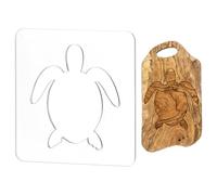 BENECREAT Turtle Clear Acrylic Router Inlay Template, Woodworking Router Template with Protective Film for Creating Unique Inlays in Signs, Charcuterie Boards, 11.8x5inch
